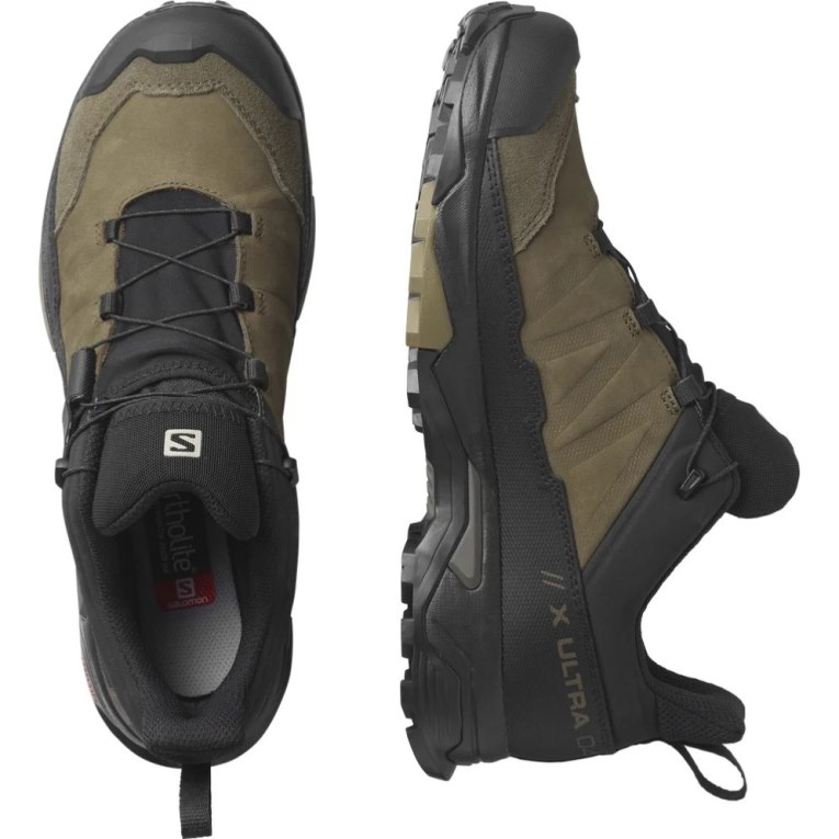 Tênis De Caminhada Salomon X Ultra 4 Couro GTX Masculino Pretas Verde Oliva | PT Y32478